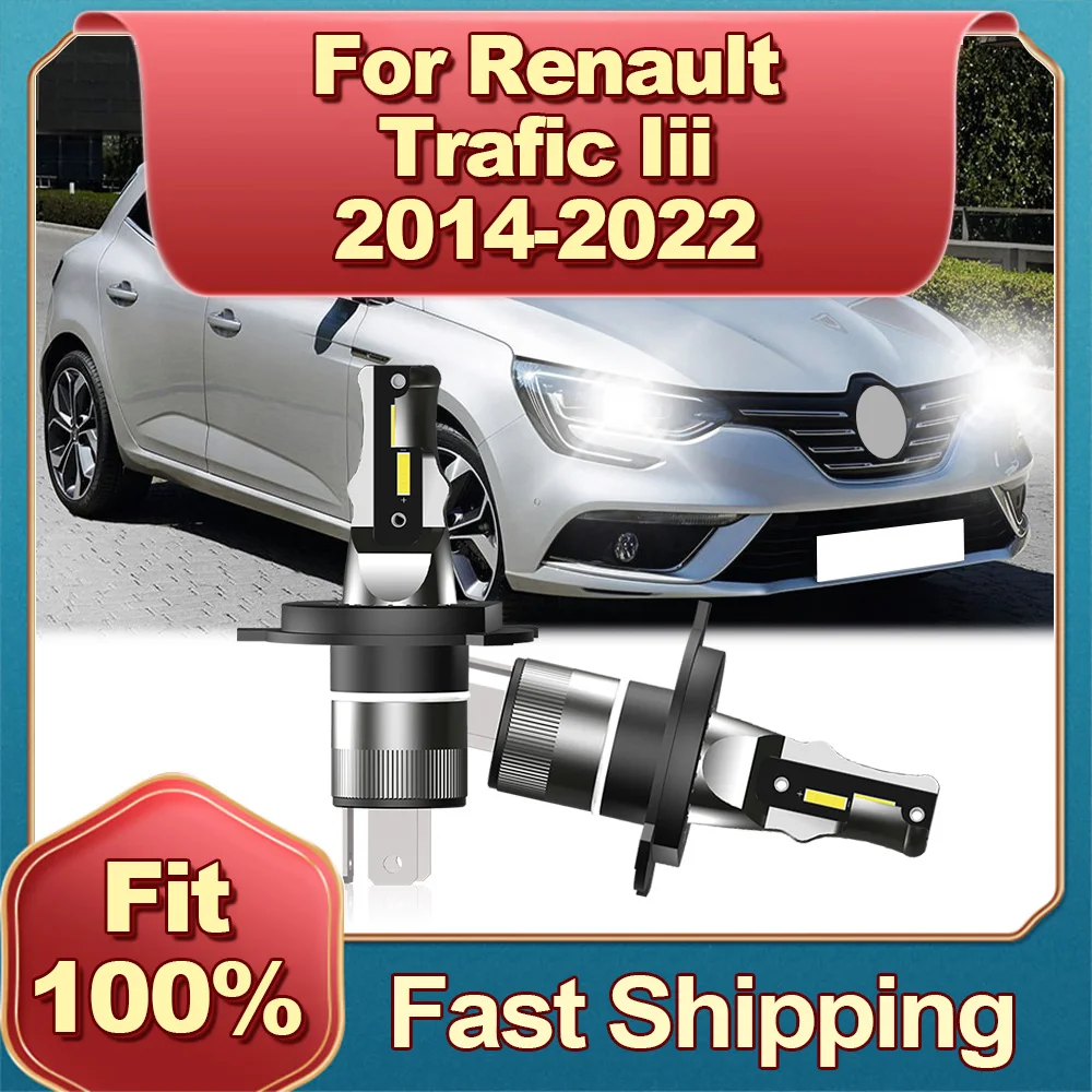 

2pcs LED H4 Car Headlight Bulb 30000LM Canbus Auto Lamp For RENAULT TRAFIC III 2014 2015 2016 2017 2018 2019 2020 2021 2022