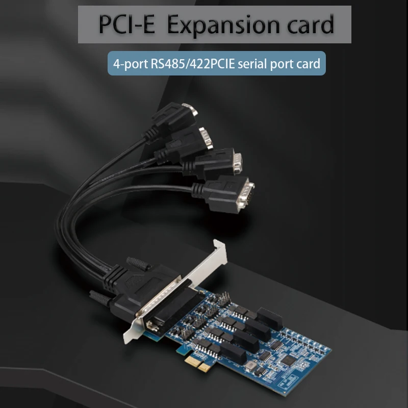 Expansion Serial Card PCI-E to 4-port RS485/RS422 expansion card industrial grade PCI-E serial port card PCIE Riser Card Adapter