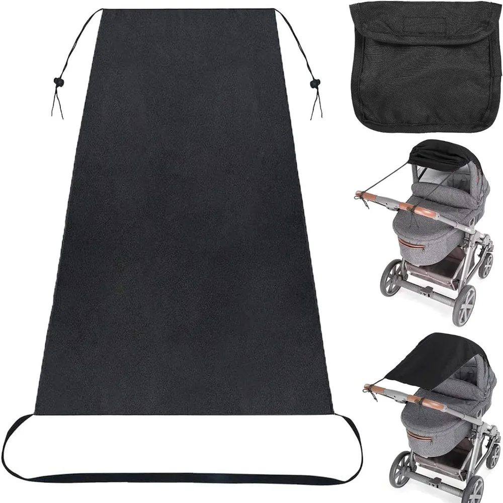 Universal Extended Baby Stroller Sunshade Cover Sunscreen Breathable Baby Pram Canopy Lightweight Anti-UV Pushchair Visor Travel