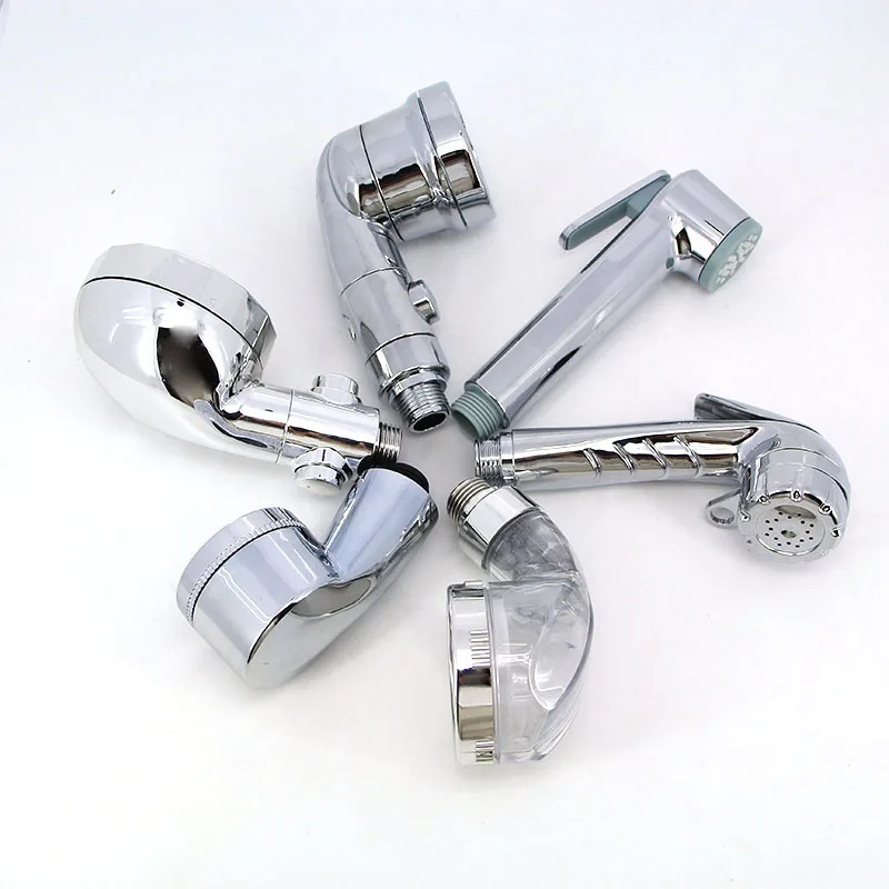 6TYPE ABS plastic silver hand Shampoo small Bed Chair Shower Head Nozzle Hair Salon Side Switch Handheld Hair Washing bath Tools