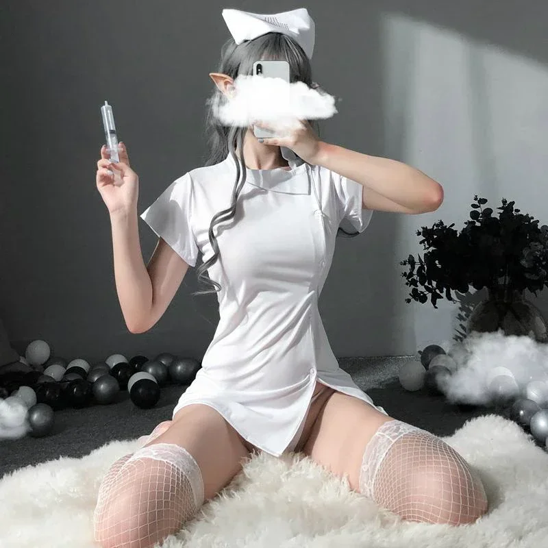 Japanische Dienst mädchen Schulmädchen kawaii Arzt Rollenspiel Outfit für Frau Krankens ch wester Cosplay Kostüm Frauen sexy Cosplay Dessous Dienst mädchen Outfit