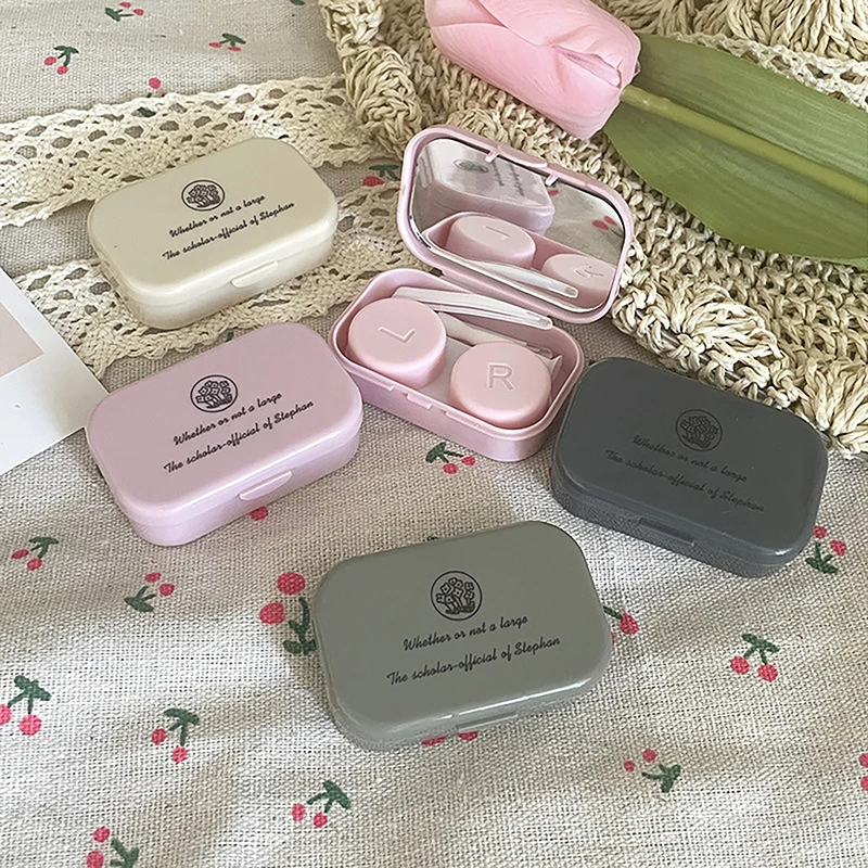 Creative Text Simple Portable Contact Lens Box Companion Care Box Contact Lens Box
