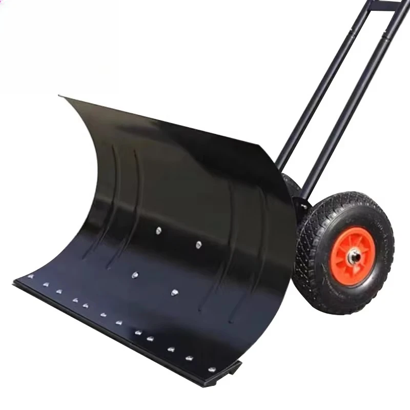 Professional Manufacturer's Snow Shovel Hand Push with Pneumatic Wheel Adjustable Steel Snow Pusher ODM Customizable