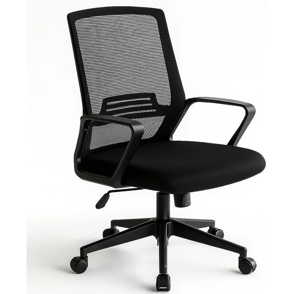Silla de Oficina Escritorio Ergonómica Respaldo Malla Transpirable Soporte Lumbar Ruedas Giratorias Soporta 150kg para Despacho