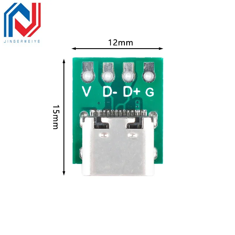 1/5Pcs USB 3.1 Type C Connector 16 Pin Test PCB Board Adapter 16P Connector Socket For Data Line Wire Cable Transfer