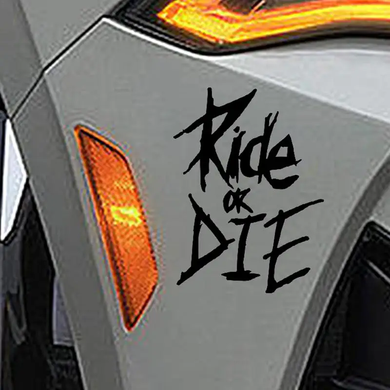 Motorcycle Sticker RIDE OR DIE Helmet Decals Stickers Car Refit Creative Body Decoration Decals Waterproof Bumper Sticker