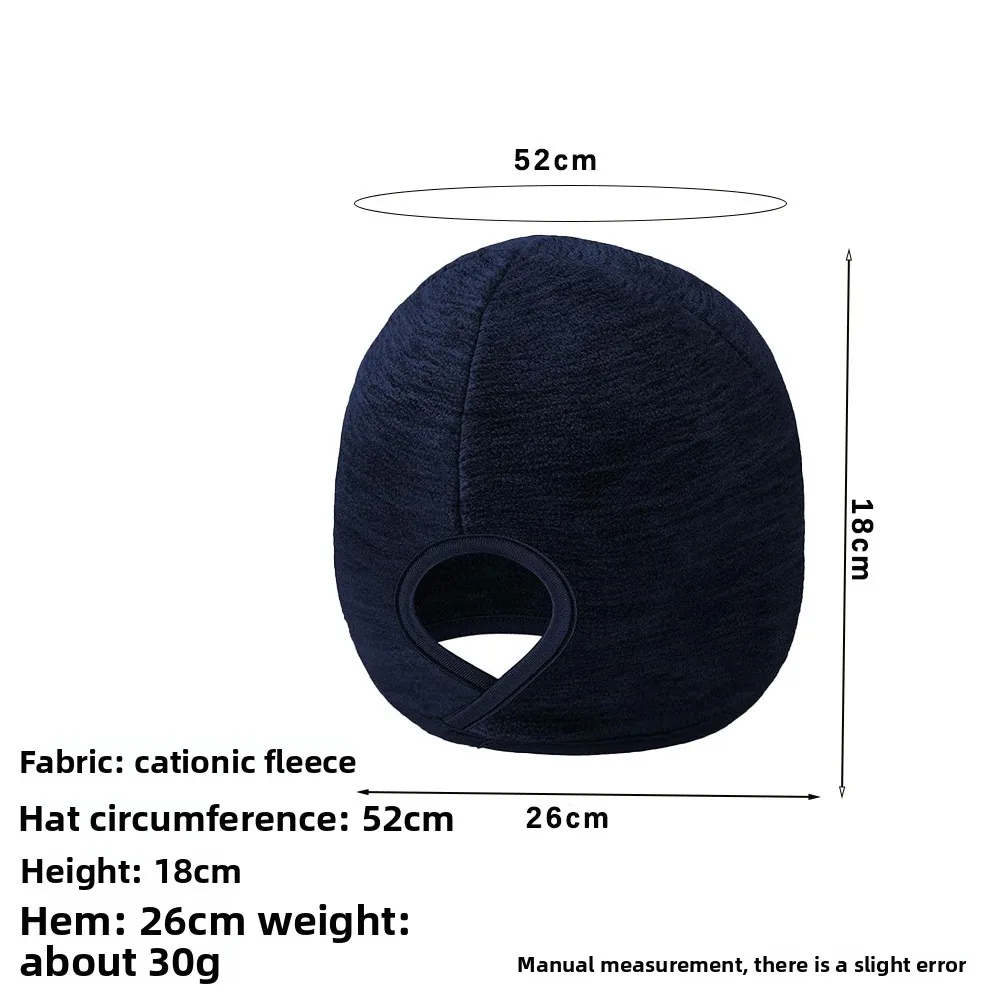 Chapéu de rabo de cavalo feminino de inverno com forro de lã catiônica para ciclismo ao ar livre e corrida com proteção para os ouvidos