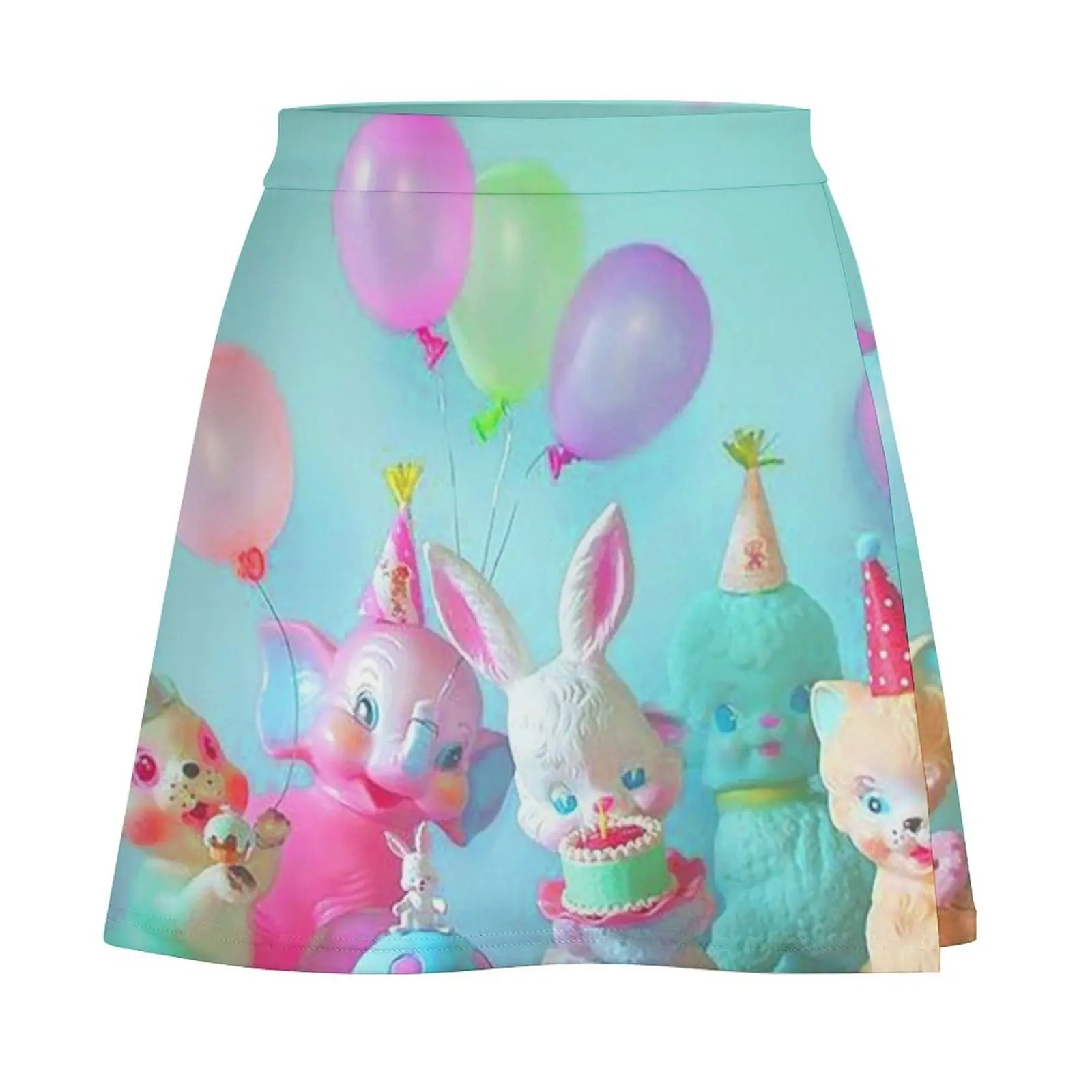 Kitsch Pastel Party Mini Skirt กระโปรงสตรี 2025 Fairy Grunge กระโปรงหญิงสไตล์ญี่ปุ่น Mini Skirt