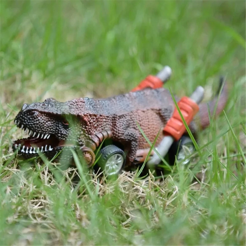 Dinosaurs Pull Back Car Model Kid Tyrannosaurus Rex Triceratops Action Simulation Animal Model Inertial Car Toys for Baby Kids