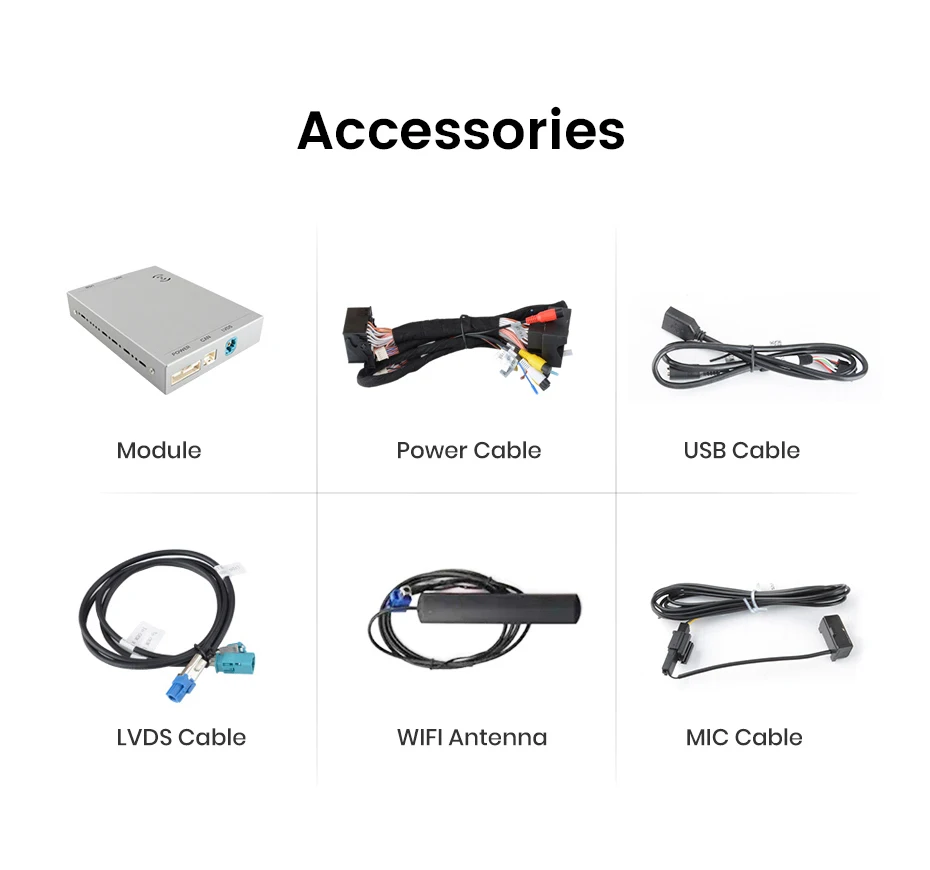 Junsun Wireless CarPlay Android Auto Decoder Box für Mercedes Benz S Klasse W221 NTG 3,0/3,5 2006-2012 Reverse Kamera Navigation – Detail 11