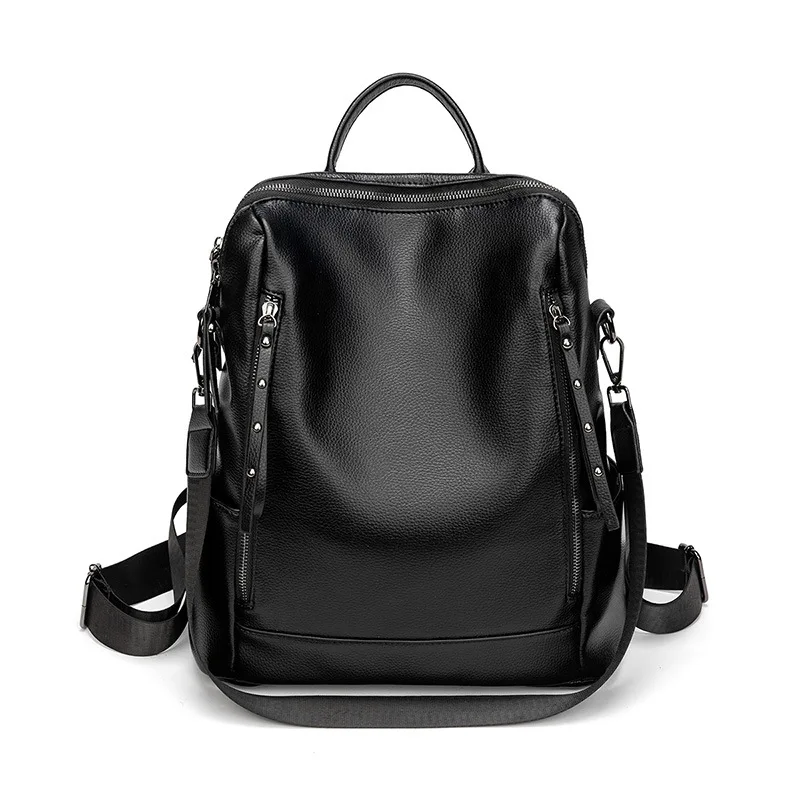 2023 New Fashion Travel Backpack Women's Backpack Purse Waterproof Anti-Theft PU Leather School Bag Girls Shoulder Bag