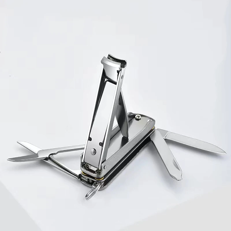 Multi-functional nail clippers, stainless steel folding nail clippers, splash-proof nail clippers with files, nail clippers