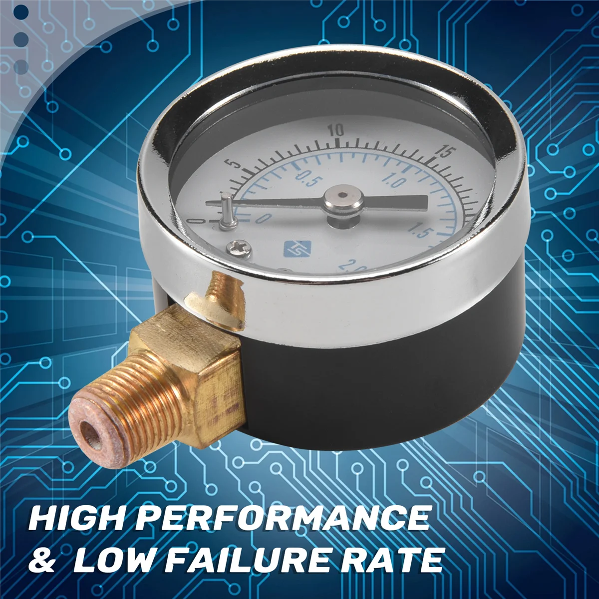New 3C-Pressure Gauge - 0 - 30 psi 0 - 2 bar Mini Dial gauge compressor meters hydraulic pressure gauge Gage double scale Black