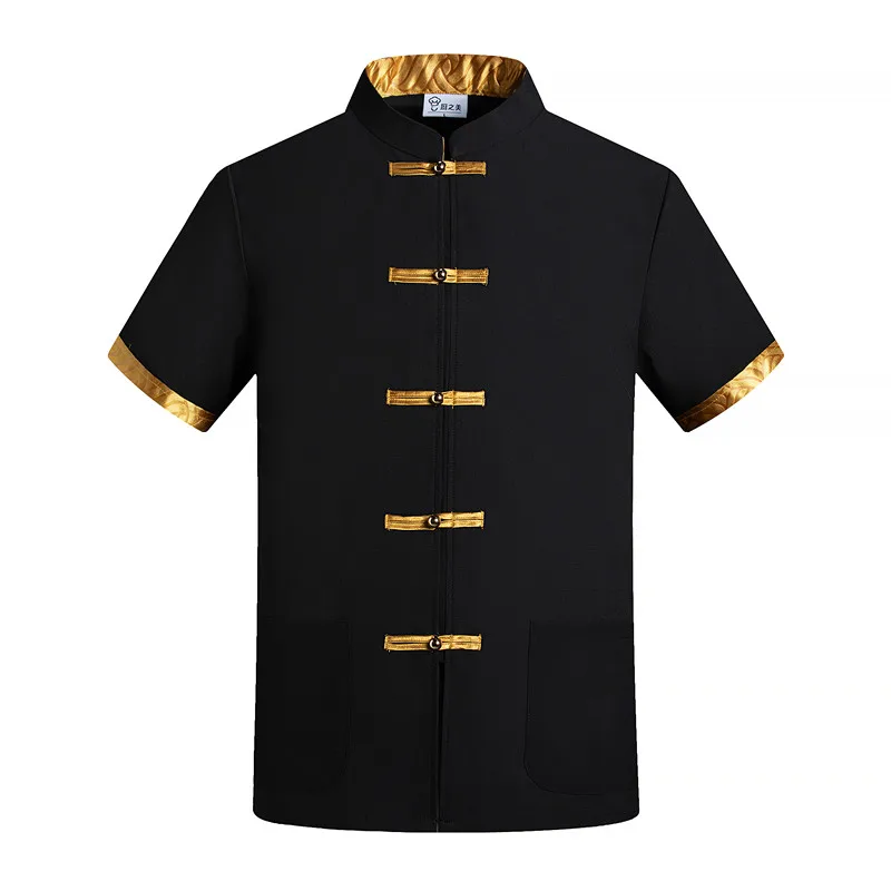 新しい夏のシェフ制服キッチンジャケットフードサービスコックシャツレストラン調理スーツベーカリーカフェウェイターウェイトレス作業服