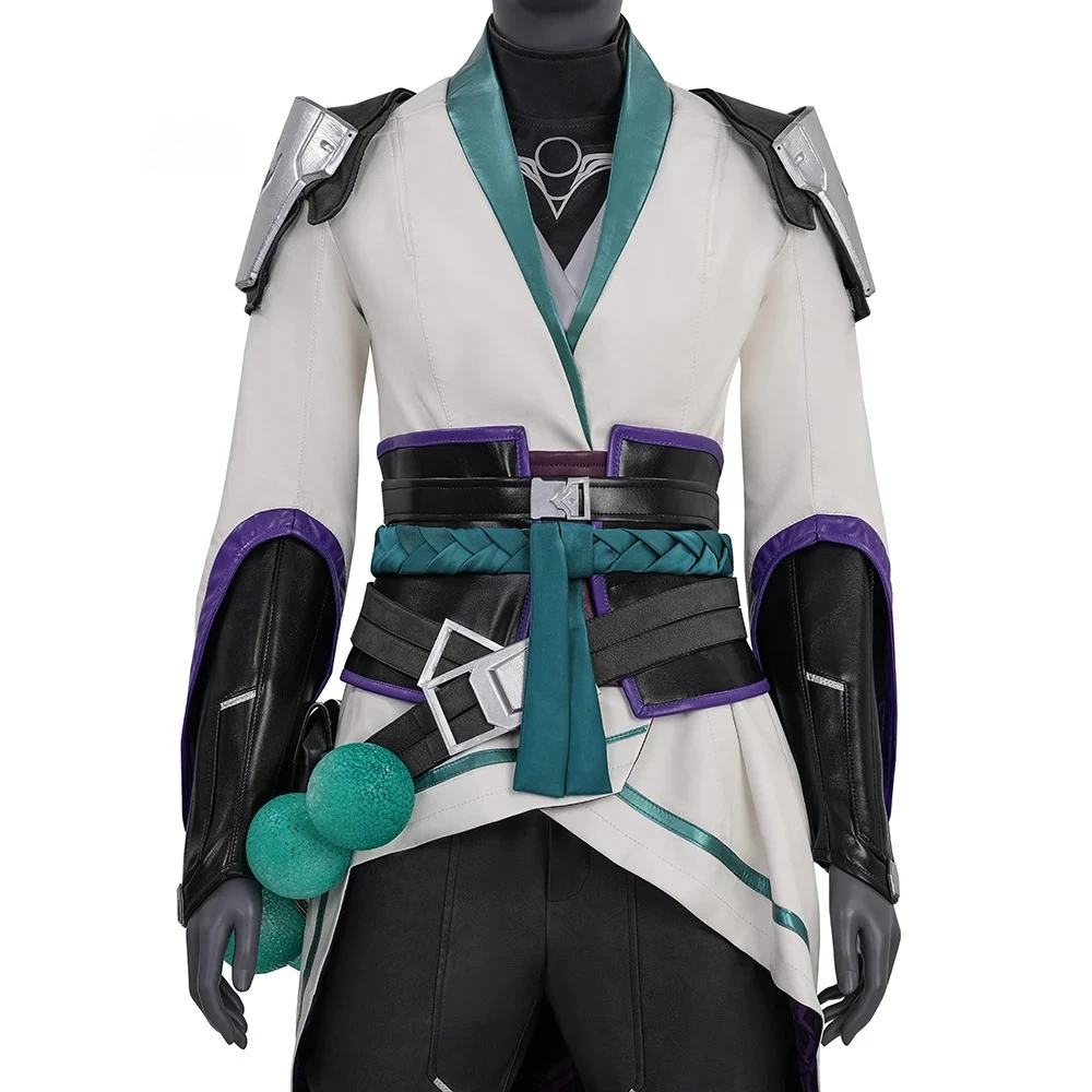 

Sage Cosplay Costume Game Valorant Coat Vest Pants Full Set Wig Halloween Carnival Party Woman Anime Dress Custom Made
