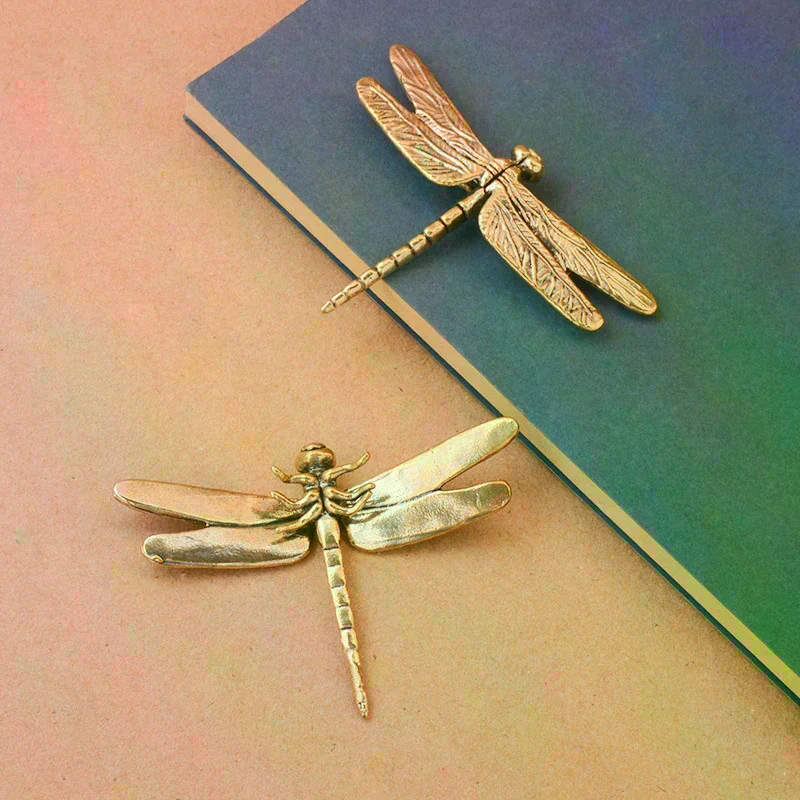 Simulation Brass Praying Mantis Ornament Ornaments Vintage  Doll Mini Desktop Crafts Tea Pet Feng Shui Collectibles