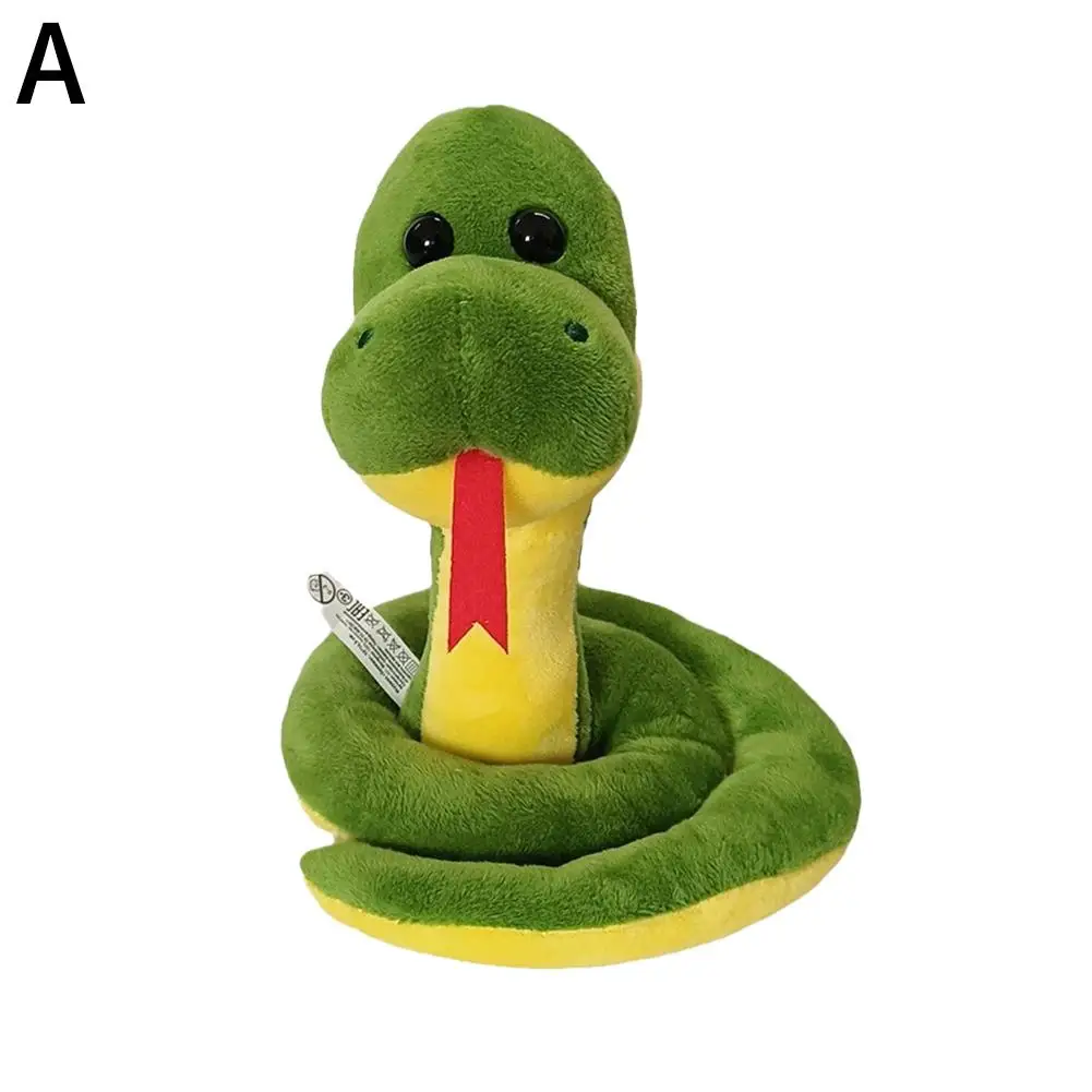 Navidad Kawaii pequeño serpiente verde juguete de peluche almohada decoración lindo regalo sofá decoración cumpleaños Animal chica Pi creativo M9Z0