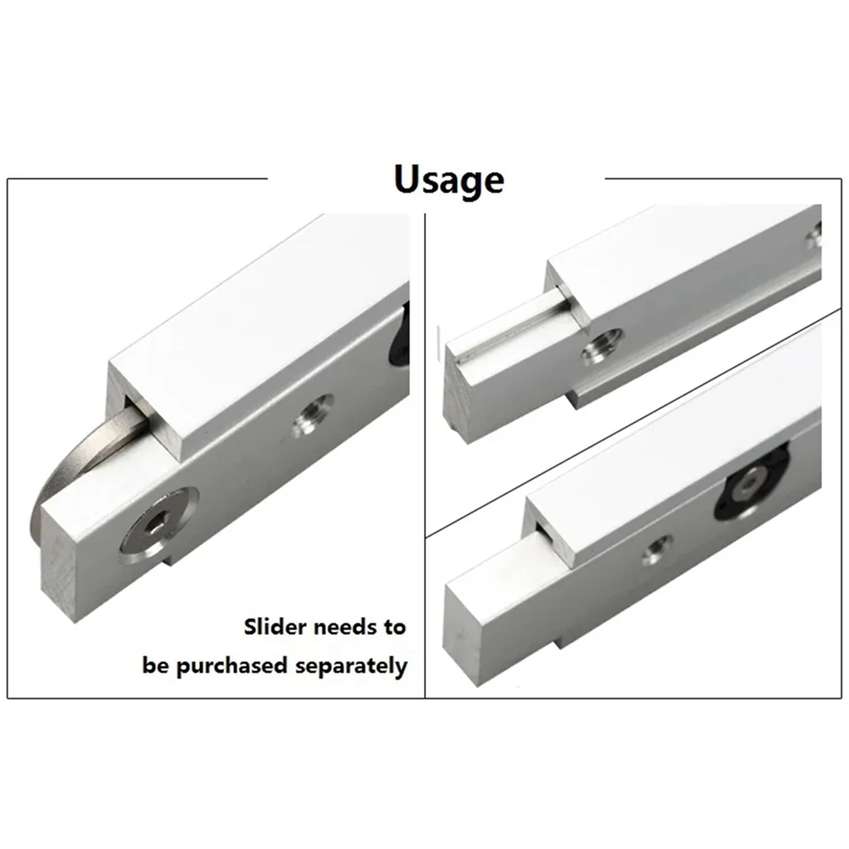 Woodworking T-Track Slider Limitable Miter Bar Rail Slider Table Saw Gauge Rod Woodworking T-Track Slider Red