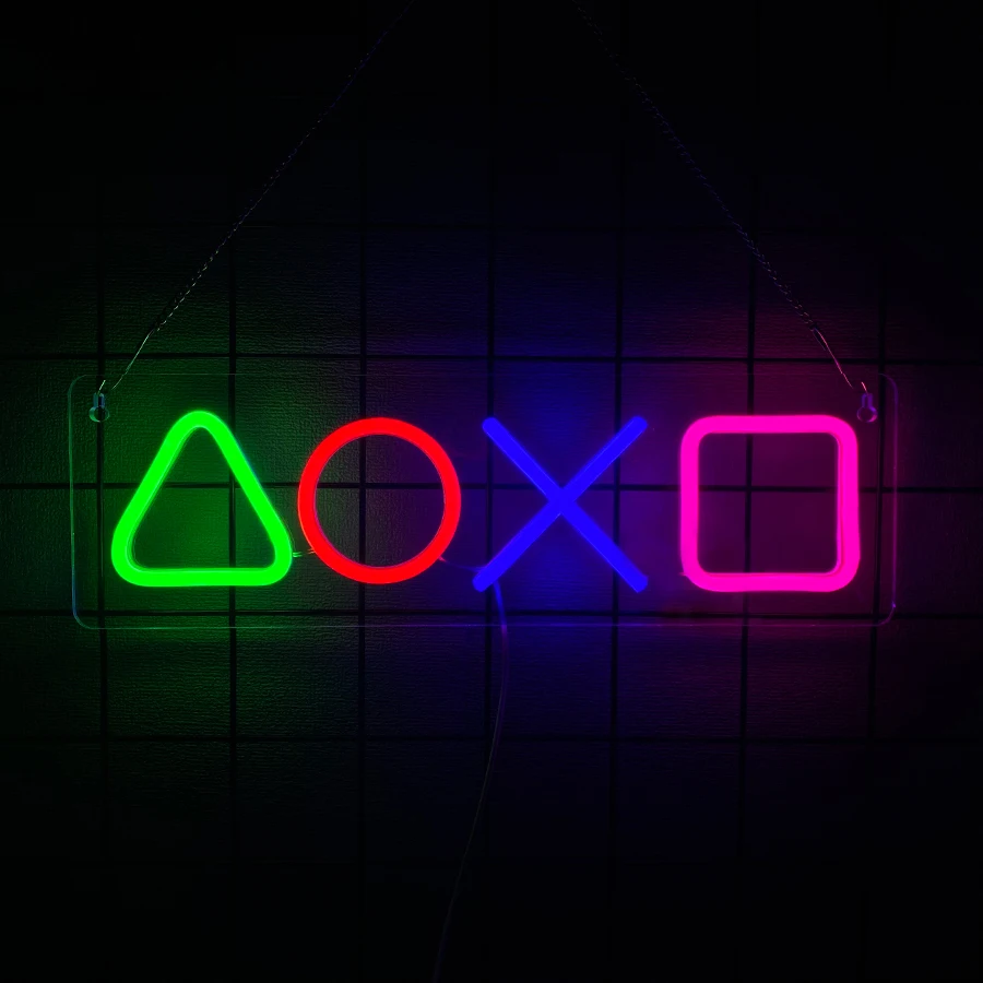 

Неоновая вывеска с игровым символом, светодиодная цветная иконка, используется для логотипа игровой студии, спальни, клуба, бара, декора для мужской комнаты.