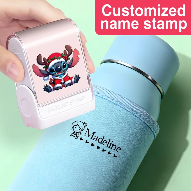 

Personalized Disney Stitch Name Stamp for School Supplies,Personal Belongings Sorting, A Heartwarming Christmas Festival Present