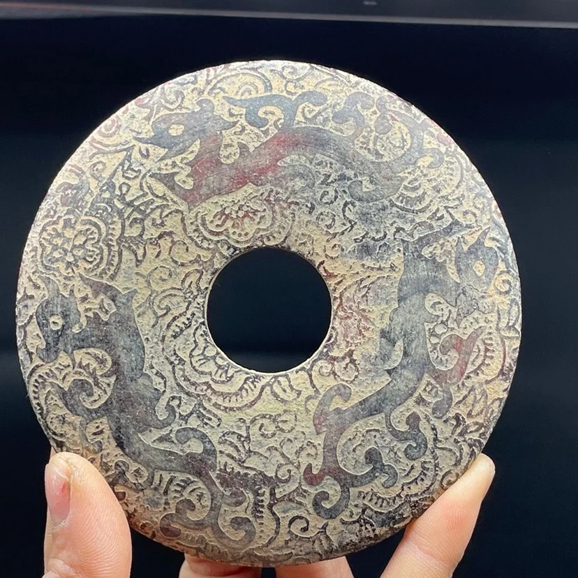 

High Jade Han Dynasty Warring States Jade Artifact Dong Laoxiu Handpiece Qianlong Year Made Ping An Buckle