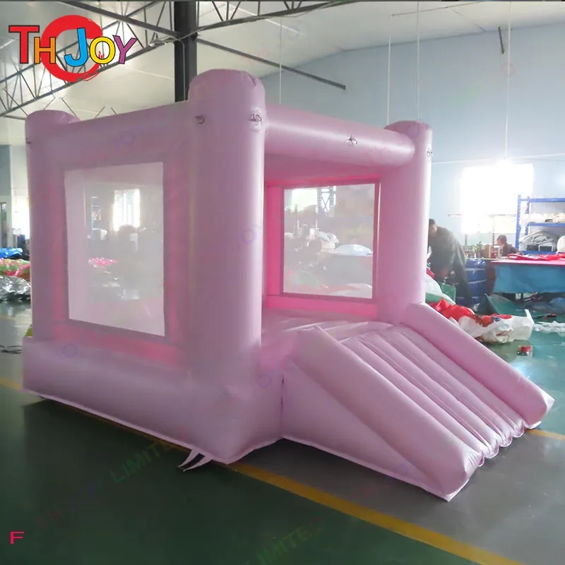 

Free Air Ship 3X2M Rainbow Mini Bounce House With Slide For kids, Toddlers Inflatable Jumper House Bouncy Castle For Party