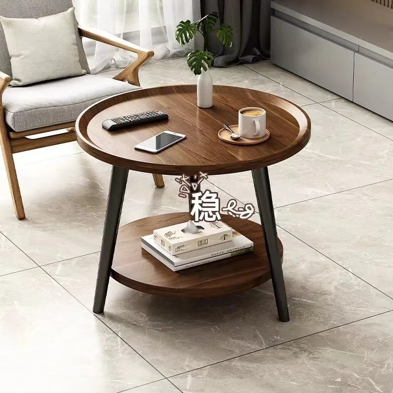 Modern Nordic Minimalist Steel Eco-Friendly Living Room Small Unit Circular Coffee Table Side Table By The Sofa  Side Table