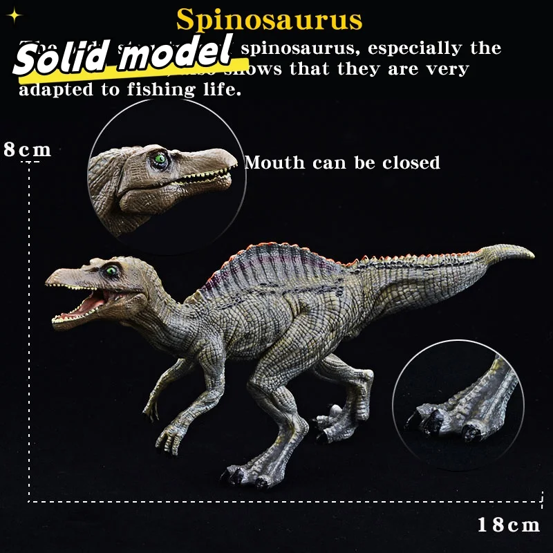 Simulated Jurassic Dinosaur World Animal Spinosaurus Model Action Doll Children's Gift Puzzle Toy