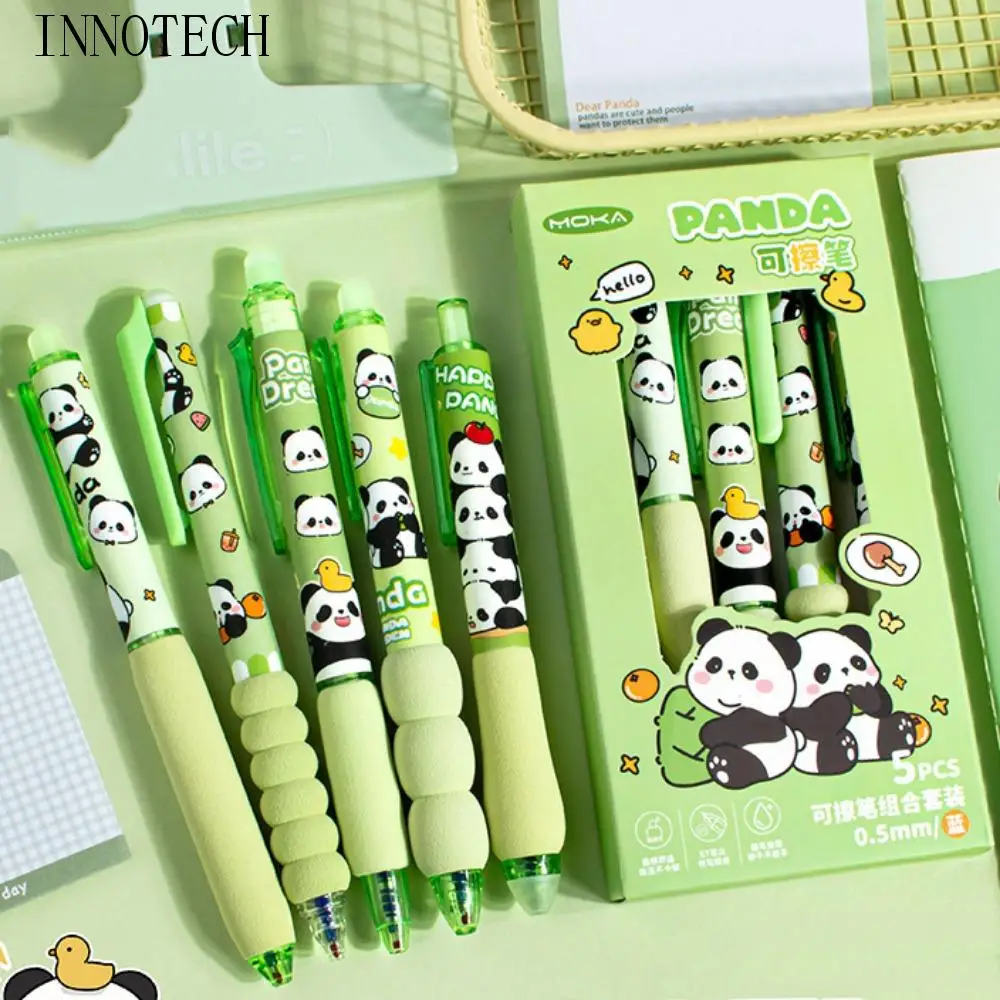 

5pcs Cartoon Blue Ink Erasable Pens INS 0.5mm Erasable Gel Pen Aesthetic Cute Neutral Pen Student Supplies