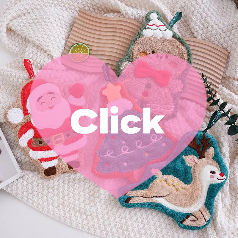 Coral Fleece Christmas Santa Claus Hand Towels Water Absorption Quick-drying Hand Towel Christmas Tree Bell Kitchen Bathroom