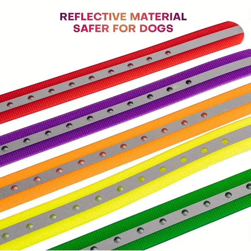 Wasserdichtes TPUDog-Halsband, reflektierend, geruchsabweisend, verstellbare Metallschnalle, langlebiges Haustierhalsband für mittelgroße und große Hunde, Outdoor-Training – Detail 4