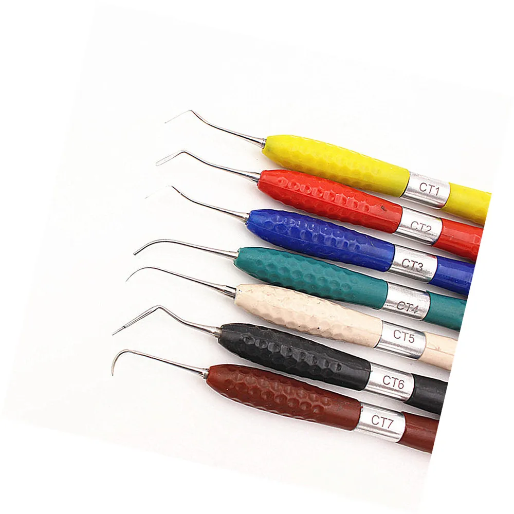 Dental Resin Filler Aesthetic Restoration Kit Fit For Resin Knife Plastic Dresser With Silicone Handle Dentistry Tools