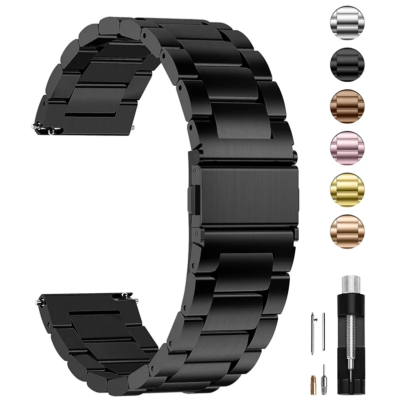 22mm Metal Strap for Amazfit T-Rex3 Pro 48mm/Balance 2 1/Bip 6 5/GTR 4 3 Wristband for Huawei Watch GT6 Pro/GT6/5 46mm Bracelet
