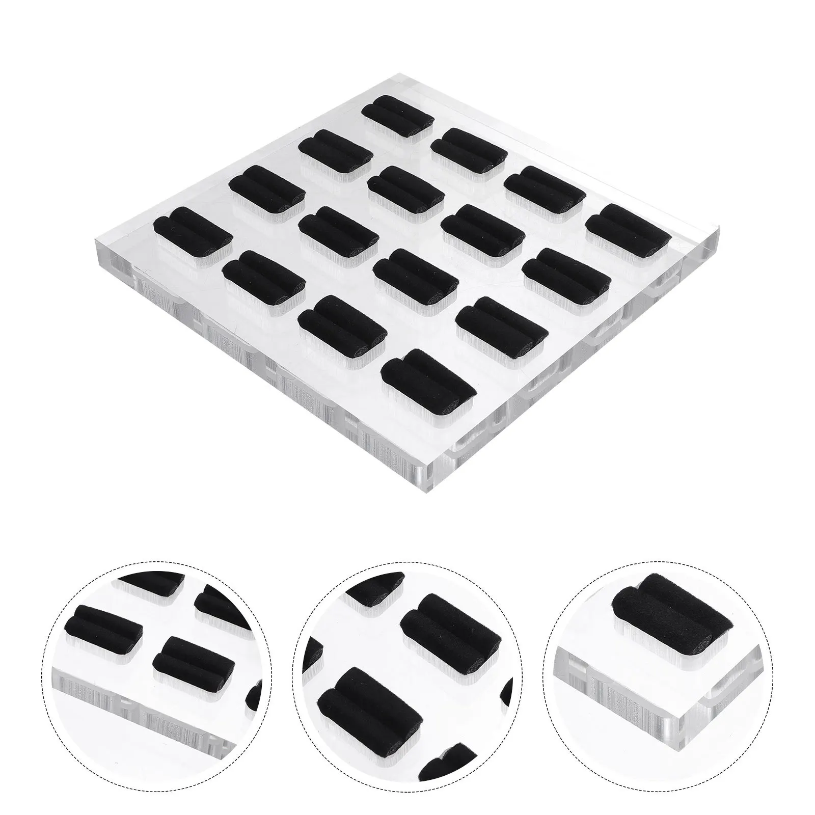 

Лоток-органайзер для колец, 16 слотов, акриловый держатель для ювелирных изделий премиум-класса, безопасное хранилище для колец, лоток для колец, дисплей для ювелирных изделий