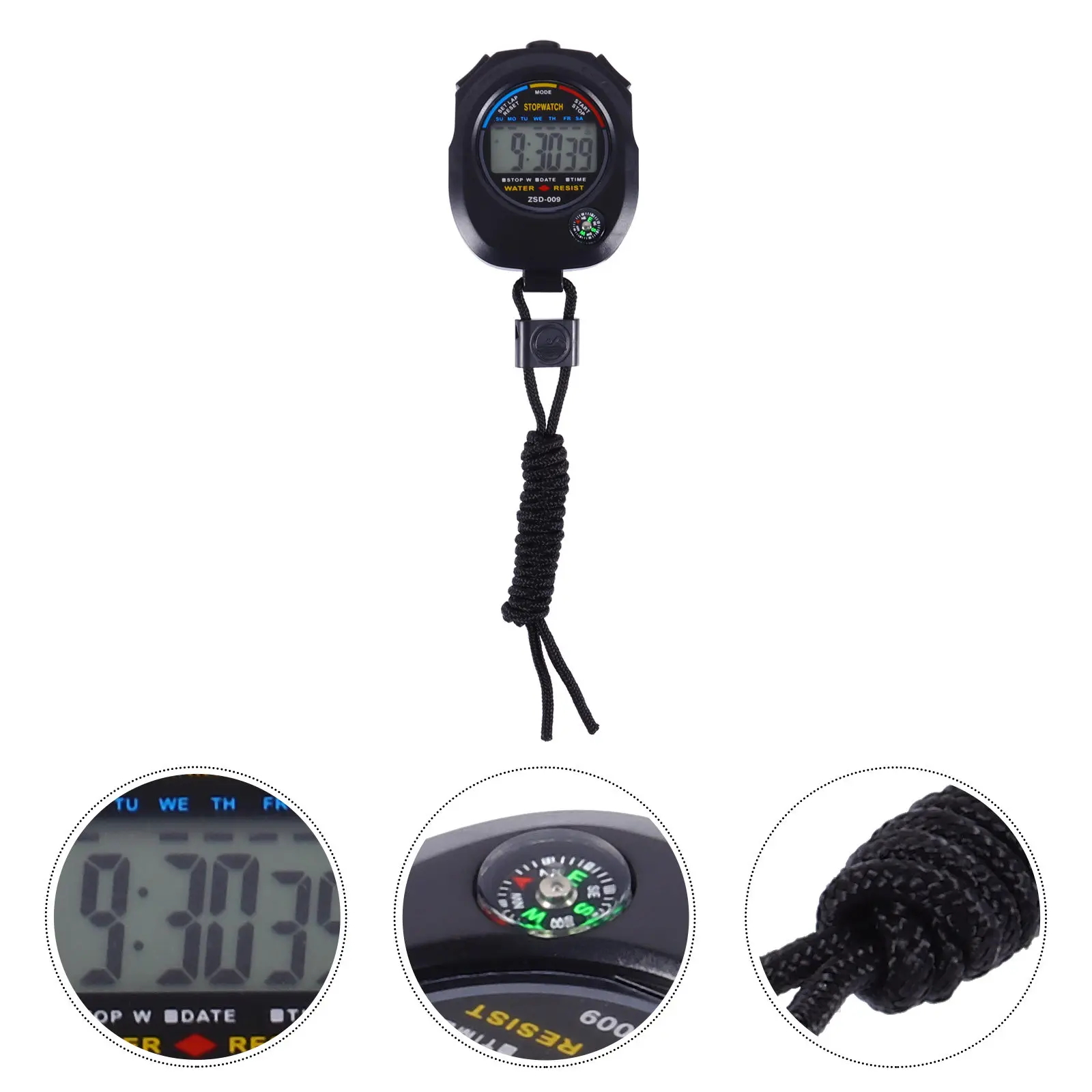 Cronómetro Electrónico Profesional para Árbitros, Deportes, Carreras, Natación, Carreras de Caballos, Entrenamiento, Cronometraje de Partidos (1 Pieza)