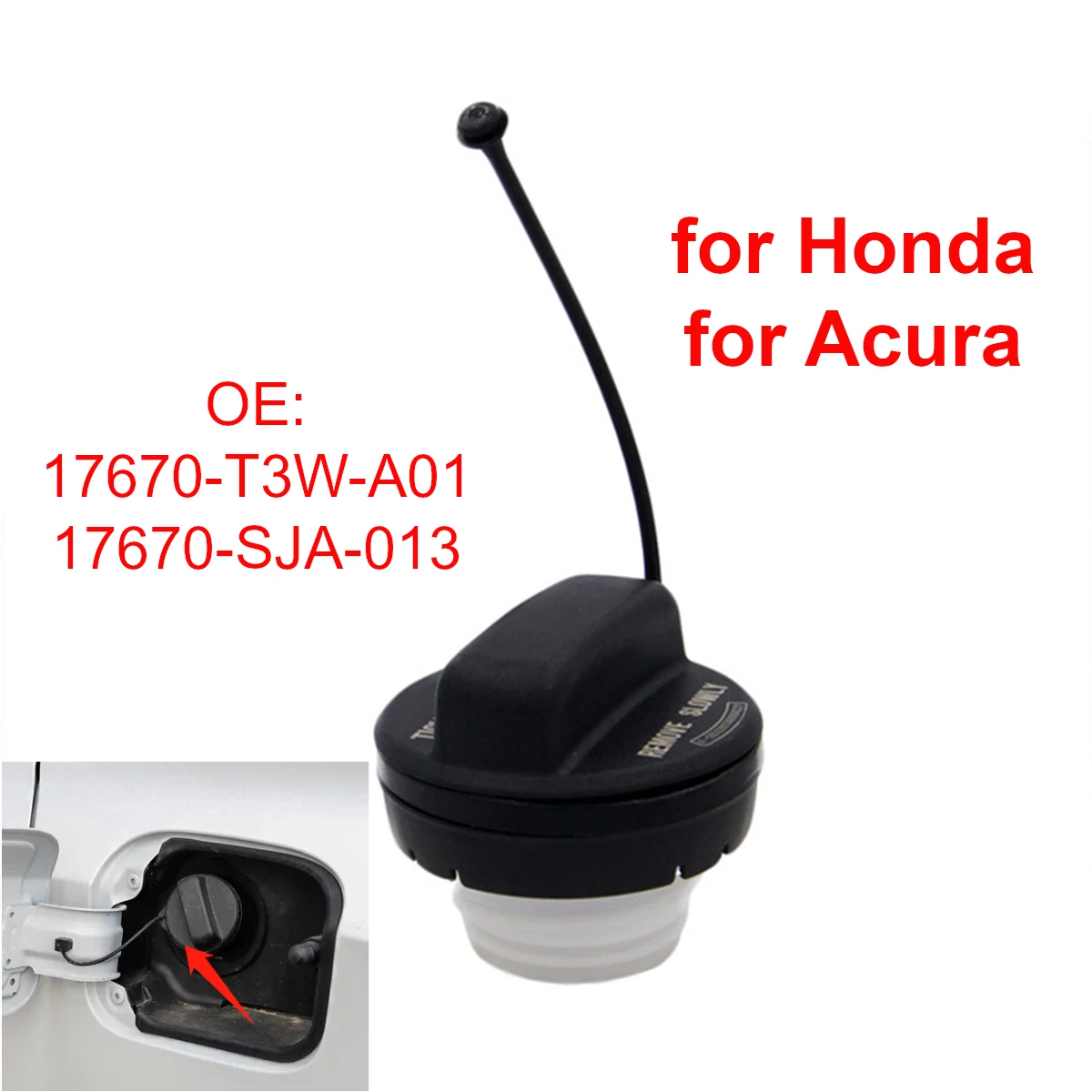 17670-t3w-a01 para honda civic CR-V accord odyssey caber jazz cidade para acura carro interno tampa do tanque de combustível gás gasolina óleo enchimento capa