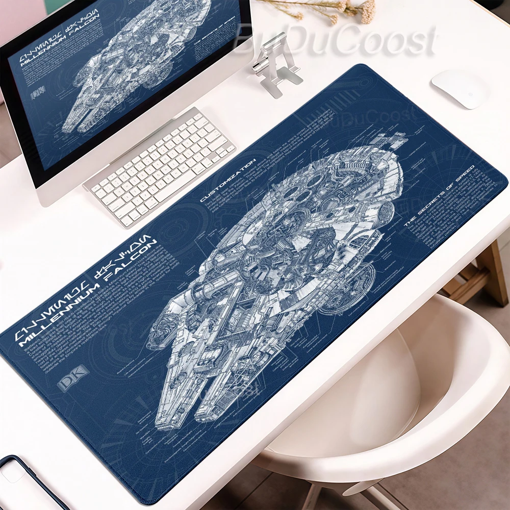 Anime Mouse Pad Gamer Keyboard Pad Star Wars Spacecraft Mouse Mat Desk Accessories Carpet Tapis Souris Gaming Notbook Mousepad