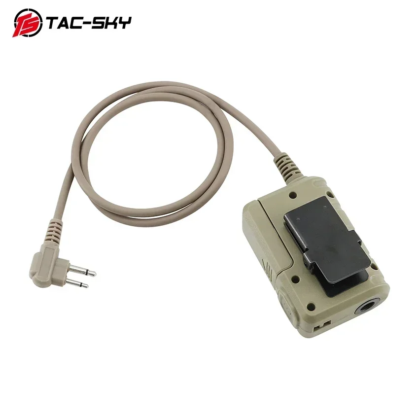 TS TAC-SKY Motorola 2-Pin Plug Bluetooth PTT Adapter, Compatible with COMTA SORID Headsets and Motorola 2-Pin Walkie Talkies