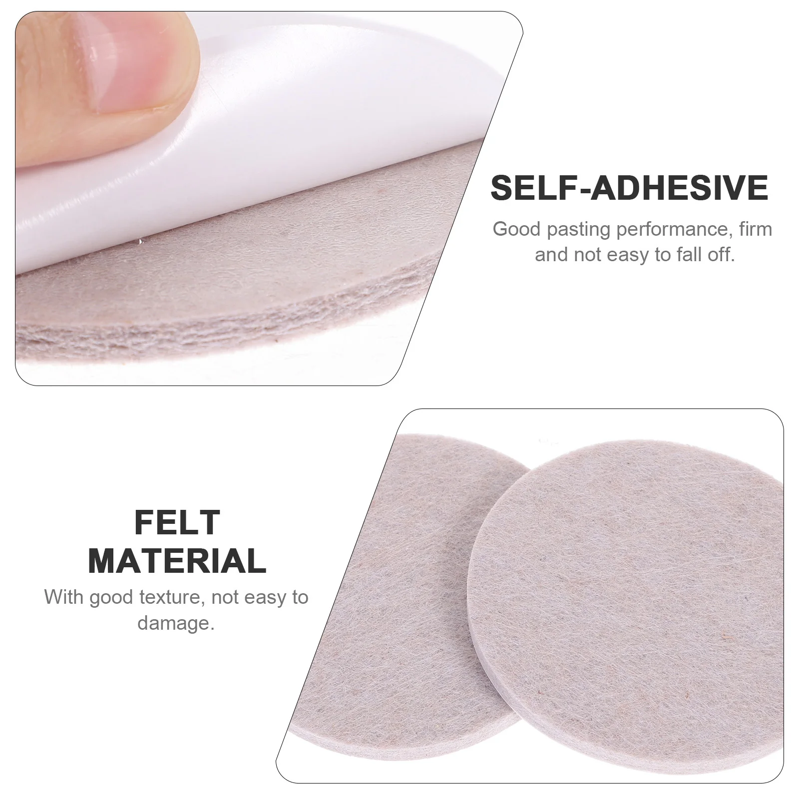 

10Pcs Adhesive Furniture Feet Pads Round Felt Table Feet Cushions Floor Protector Mats for Home Chair Legs Anti-Skid