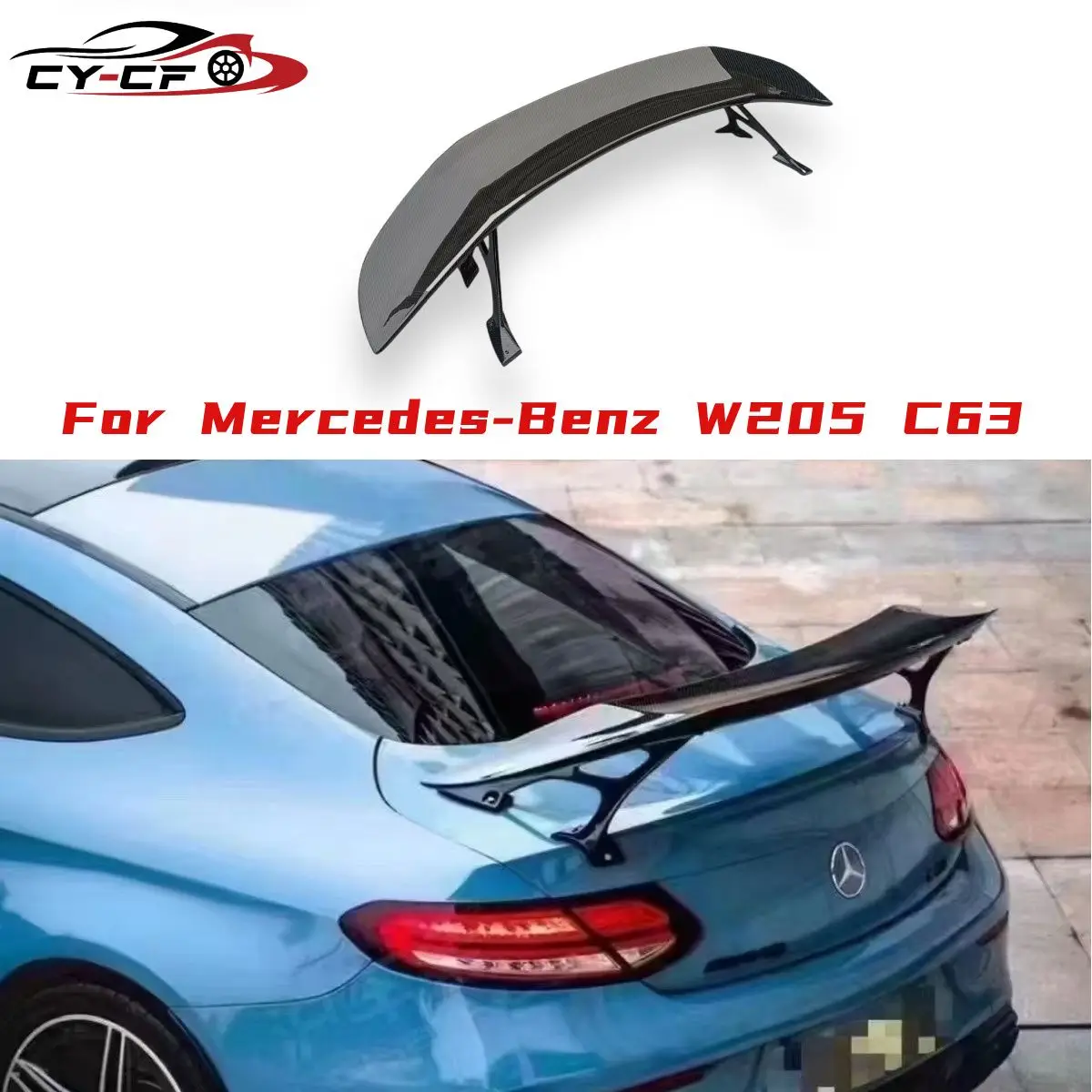 

Automotive Carbon Fiber Rear Rear Wing, Luggage Spoiler, IMP GT Style for Mercedes Benz C-Class W205 Model C43 C63 AMG 2015-2021