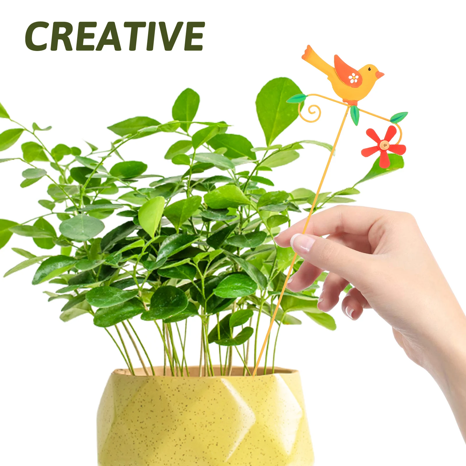

5 Pcs Garden Cutting Accessories Backyard Decoration Stake Metal Stakes Decorative Miniature Outdoor Flower Pot Gardening Craft