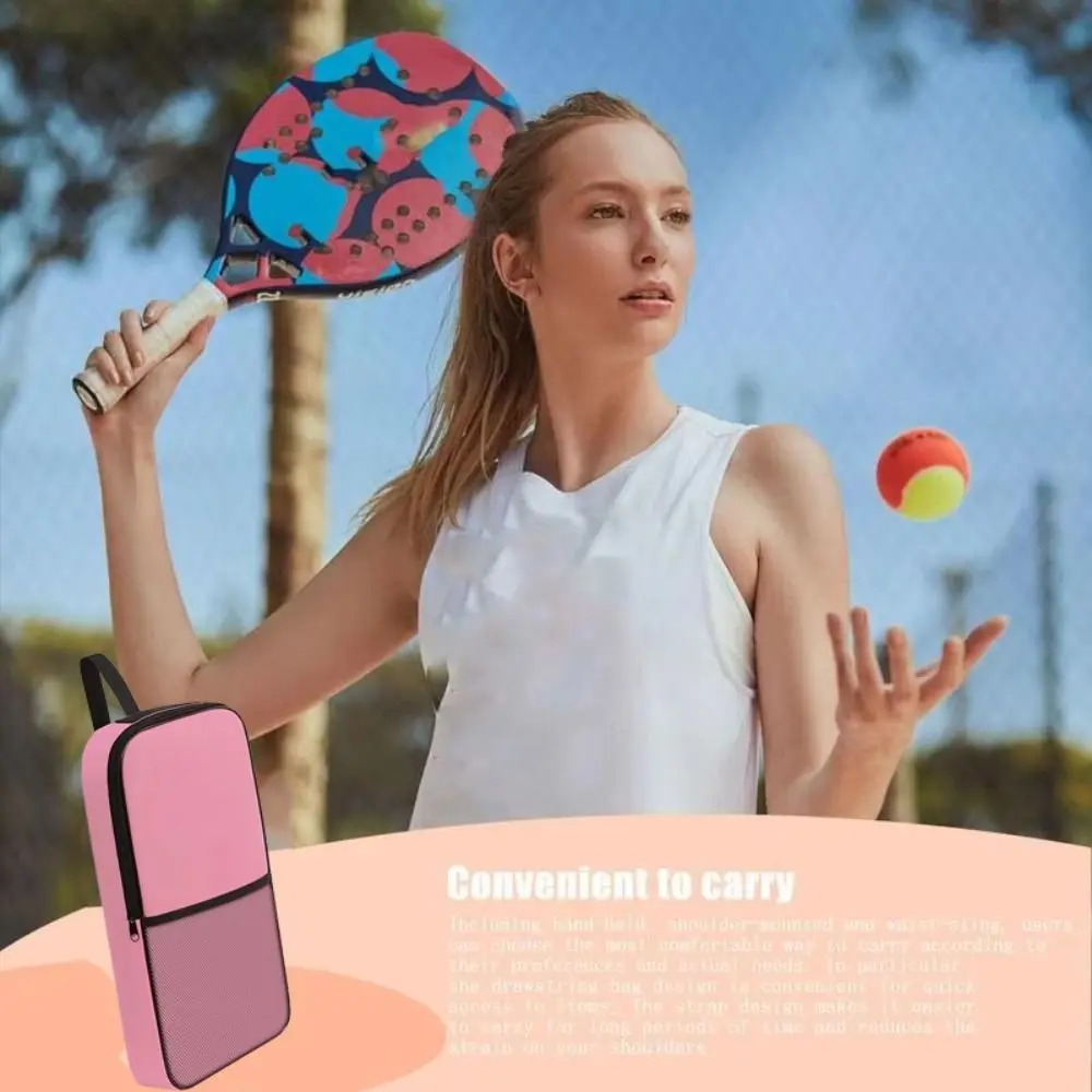 

Большая вместительная сумка через плечо Pickleball с застежкой-молнией, водонепроницаемая сумка для весла Pickleball, профессиональный регулируемый ремень