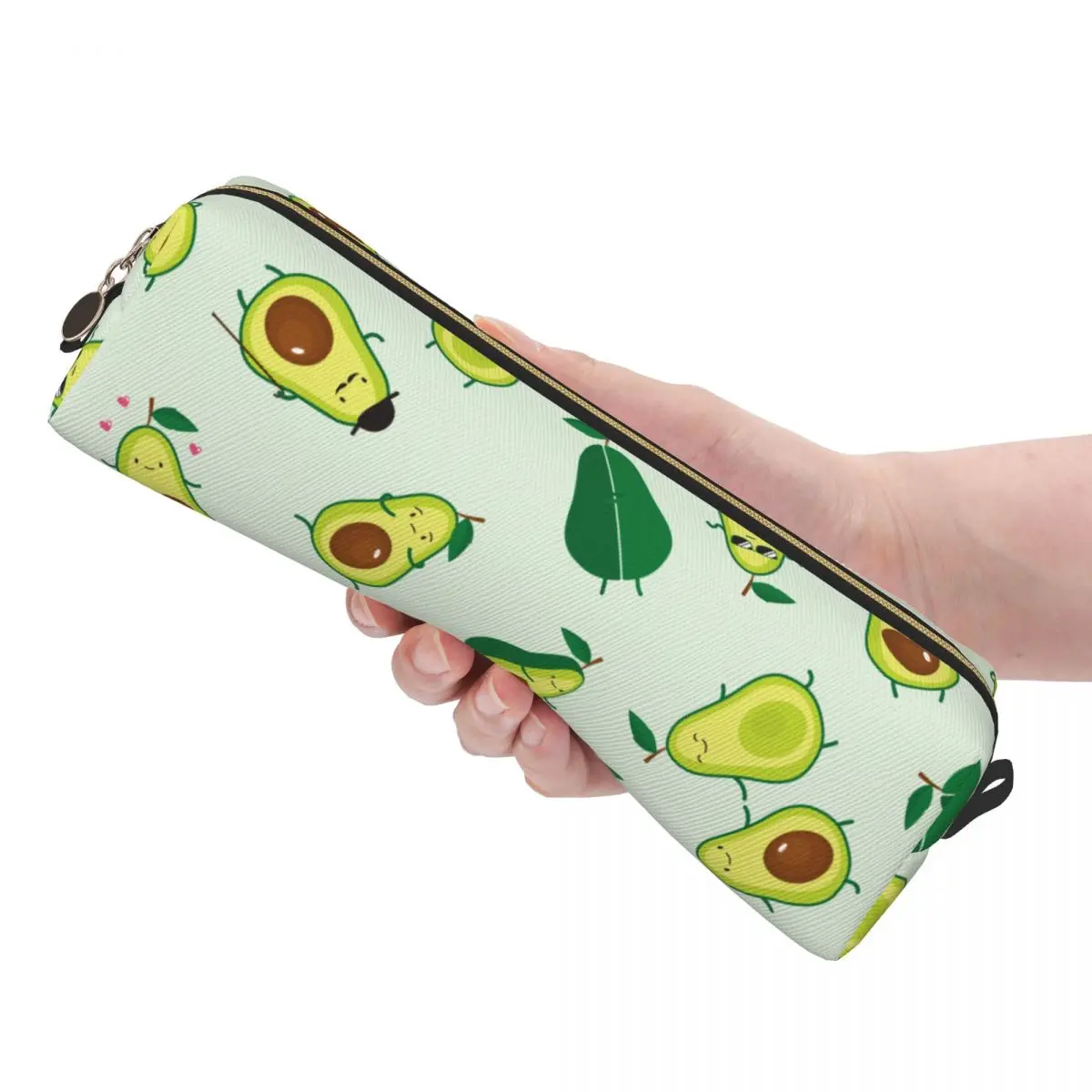 الكلاسيكية لطيف الأخضر الأفوكادو مقلمة الأفوكادو عاشق صندوق رصاص صندوق القلم للطلاب أكياس قلم رصاص مكتب سستة القرطاسية