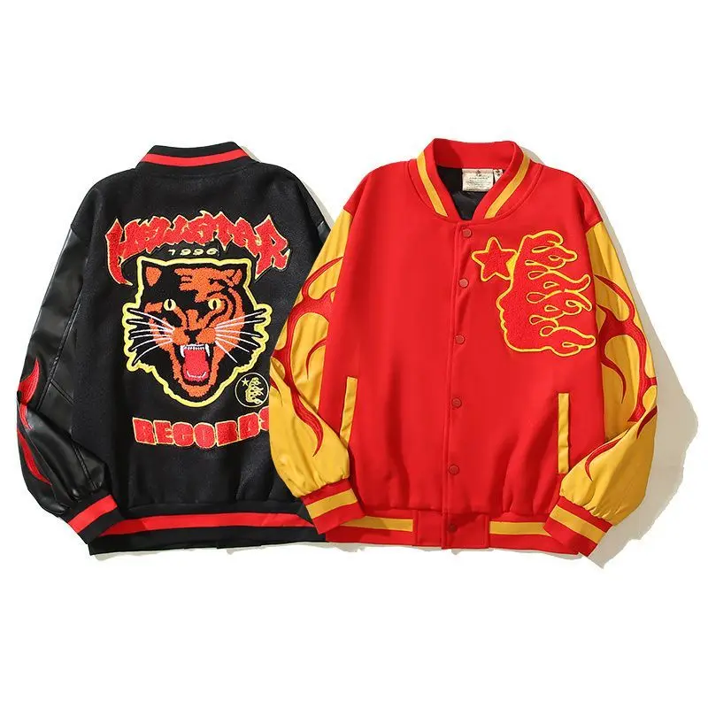 Hellstar Baseball Patchwork Embroidered Bomber Jacket Coat Hot Selling Streetwear Unisex Men Women Vintage Outerwear