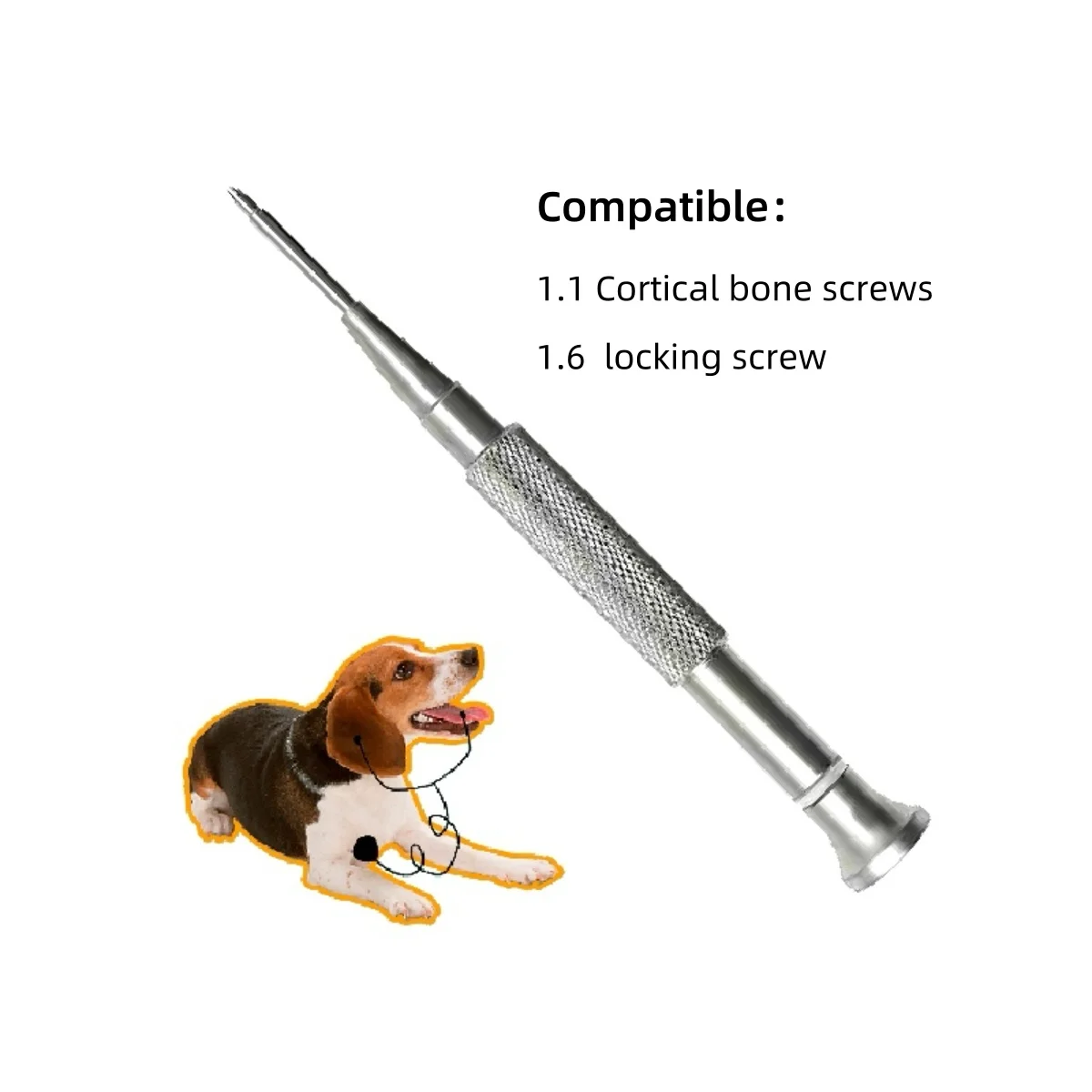 Veterinary Animal Clinic Stainless Steel Phillips Screwdriver Set Components: 1.1 Leather Bone Screw 1.6 Locking Screw
