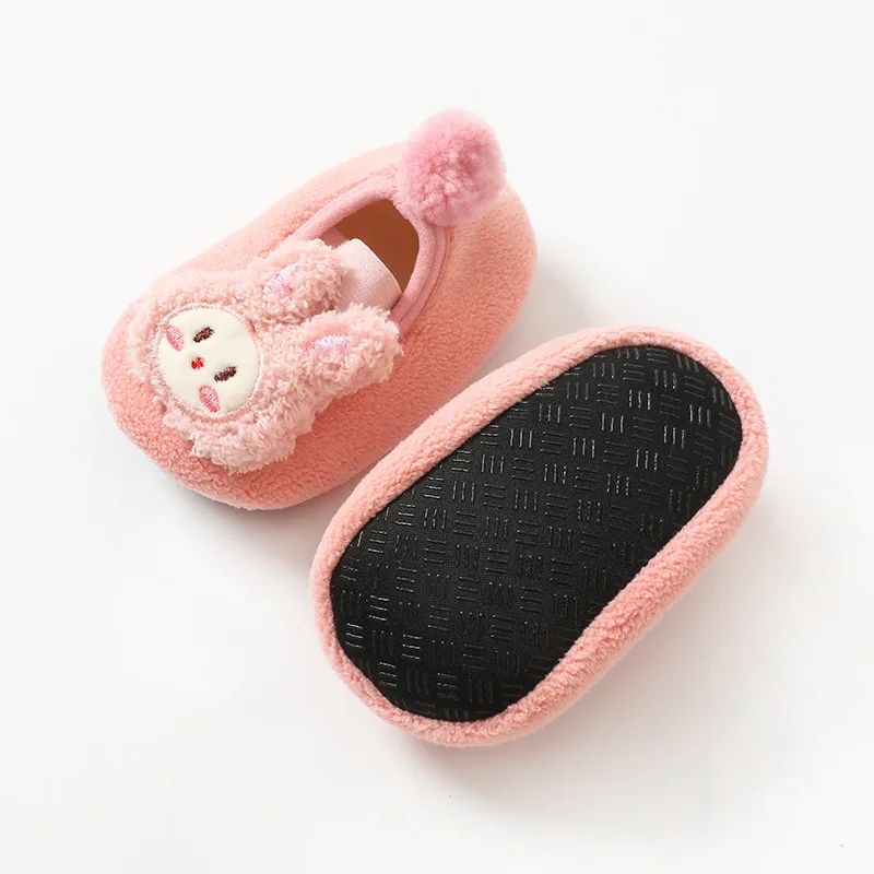 Baby Anti-slip Socks Newborn Warm Crib Floor Shoes with Rubber Sole for Children Boy Toddler Foot Girl Infant Cute Kids Slippers