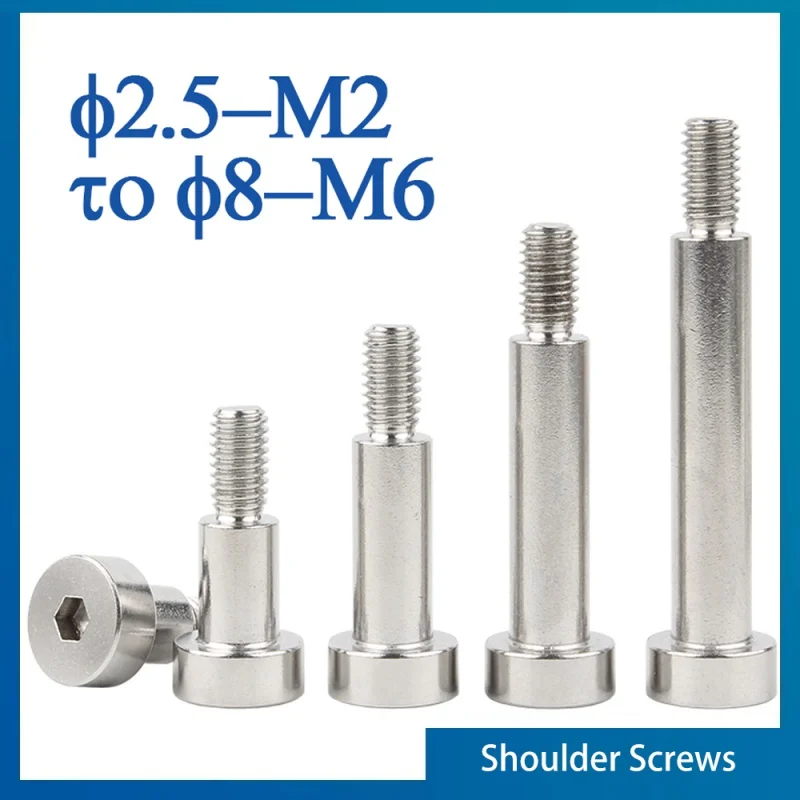 

10pcs/lot M3 M4 M5 M6 304 Stainless Steel Hex Hexagon Socket Cap Head Shoulder Roller Bearing Scree Bolt High Tensile