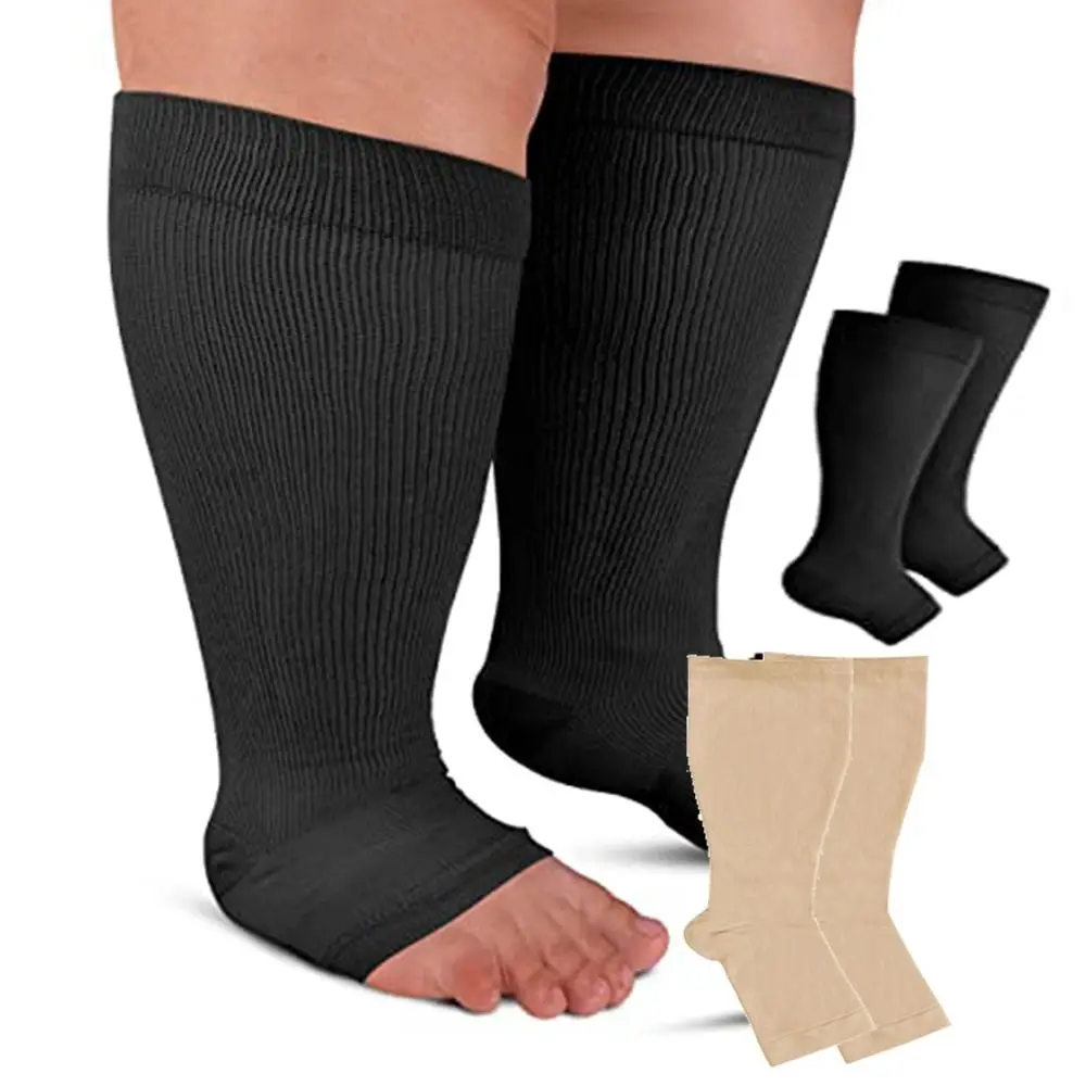 Great Knee High Extra Wide Socks Soft Stretch Plus Size 7XL Bariatric Socks Opaque Non Binding Walking Boot Cast Sock Lymphedema