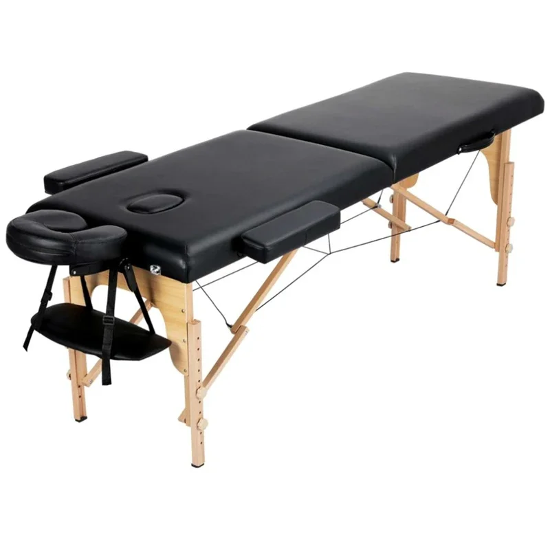 

Beauty spa wooden massage bed with high-quality and portable folding massage bed adjustable bed frame with massage