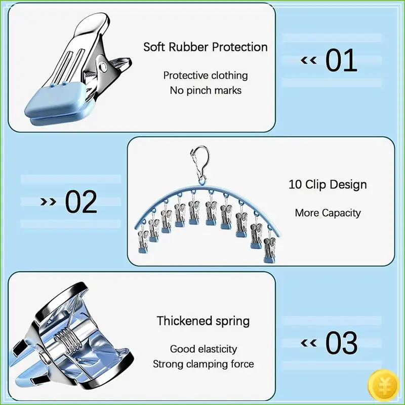 2 Pack Hanging Organizer For Closet,360° Roatable Hook Hanger With Rubber Coated Space Saving Organization